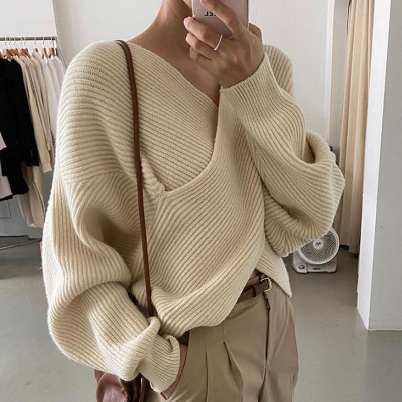 Lilly™ | Pull en tricot croisé chic