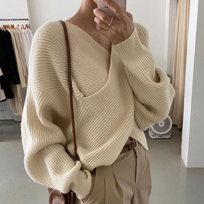 Lilly™ | Pull en tricot croisé chic
