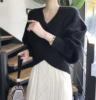 Lilly™ | Pull en tricot croisé chic