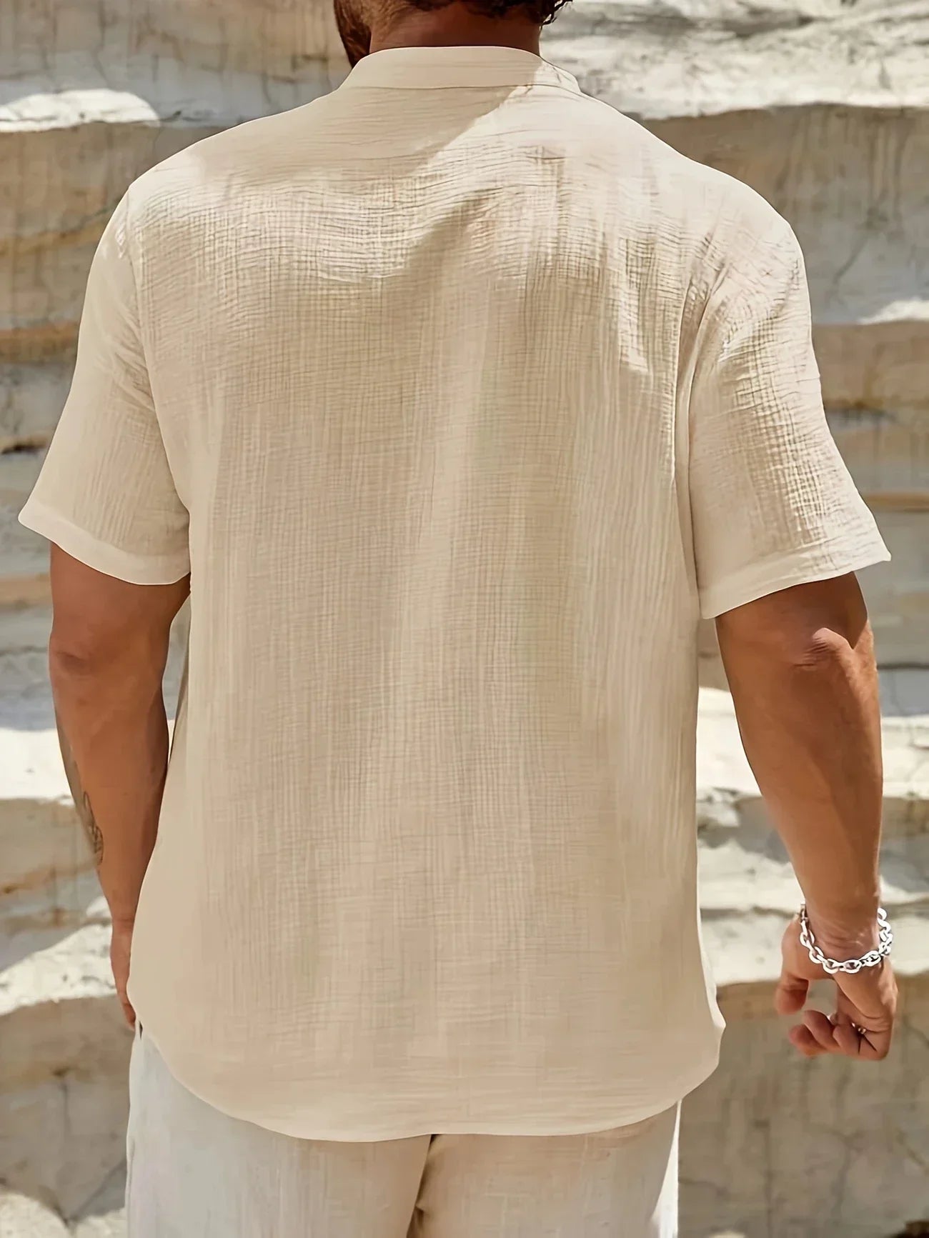Émile | Chemise d’été élégante à col montant