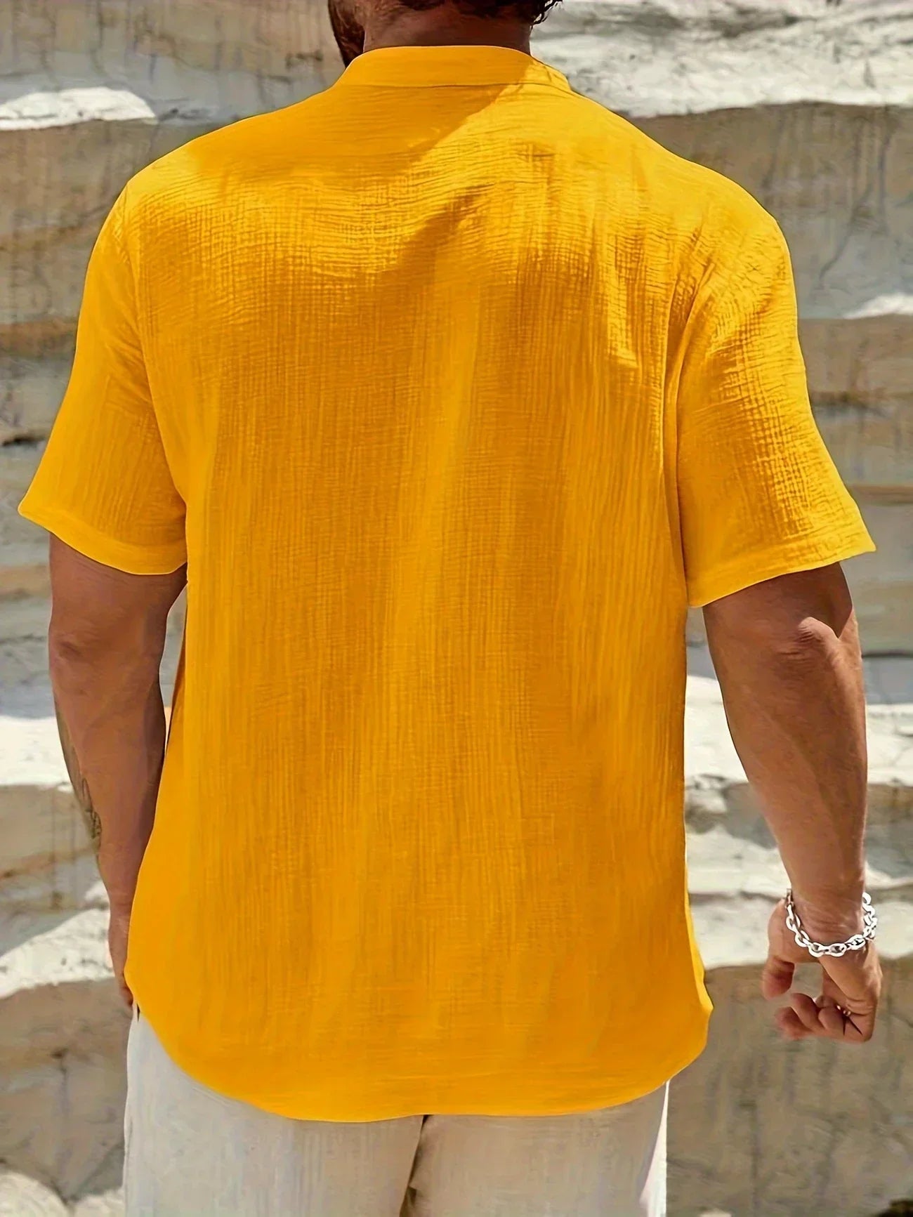 Émile | Chemise d’été élégante à col montant