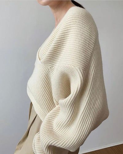 Lilly™ | Pull en tricot croisé chic