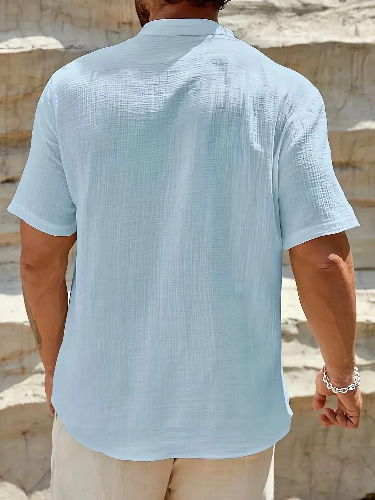 Émile | Chemise d’été élégante à col montant