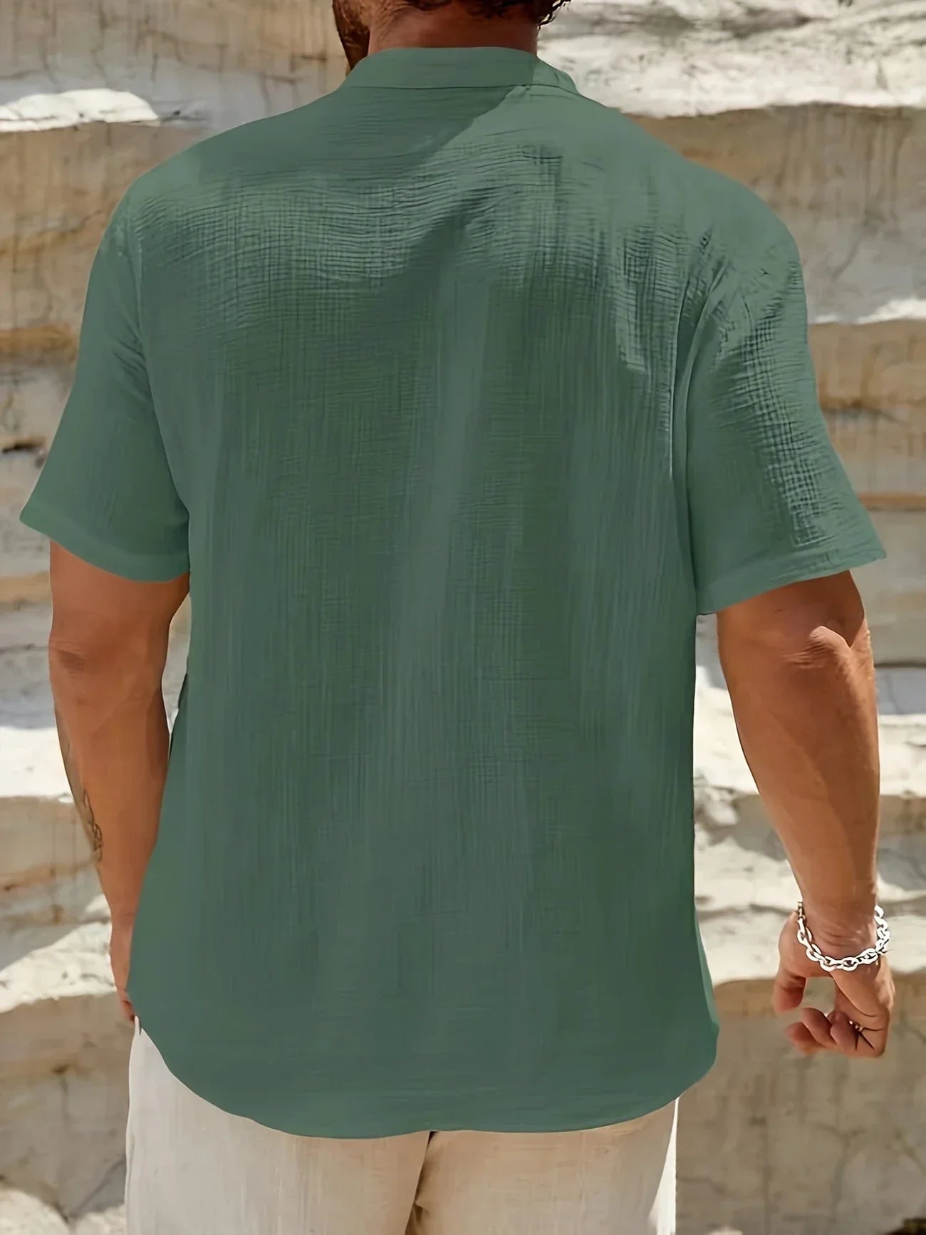 Émile | Chemise d’été élégante à col montant