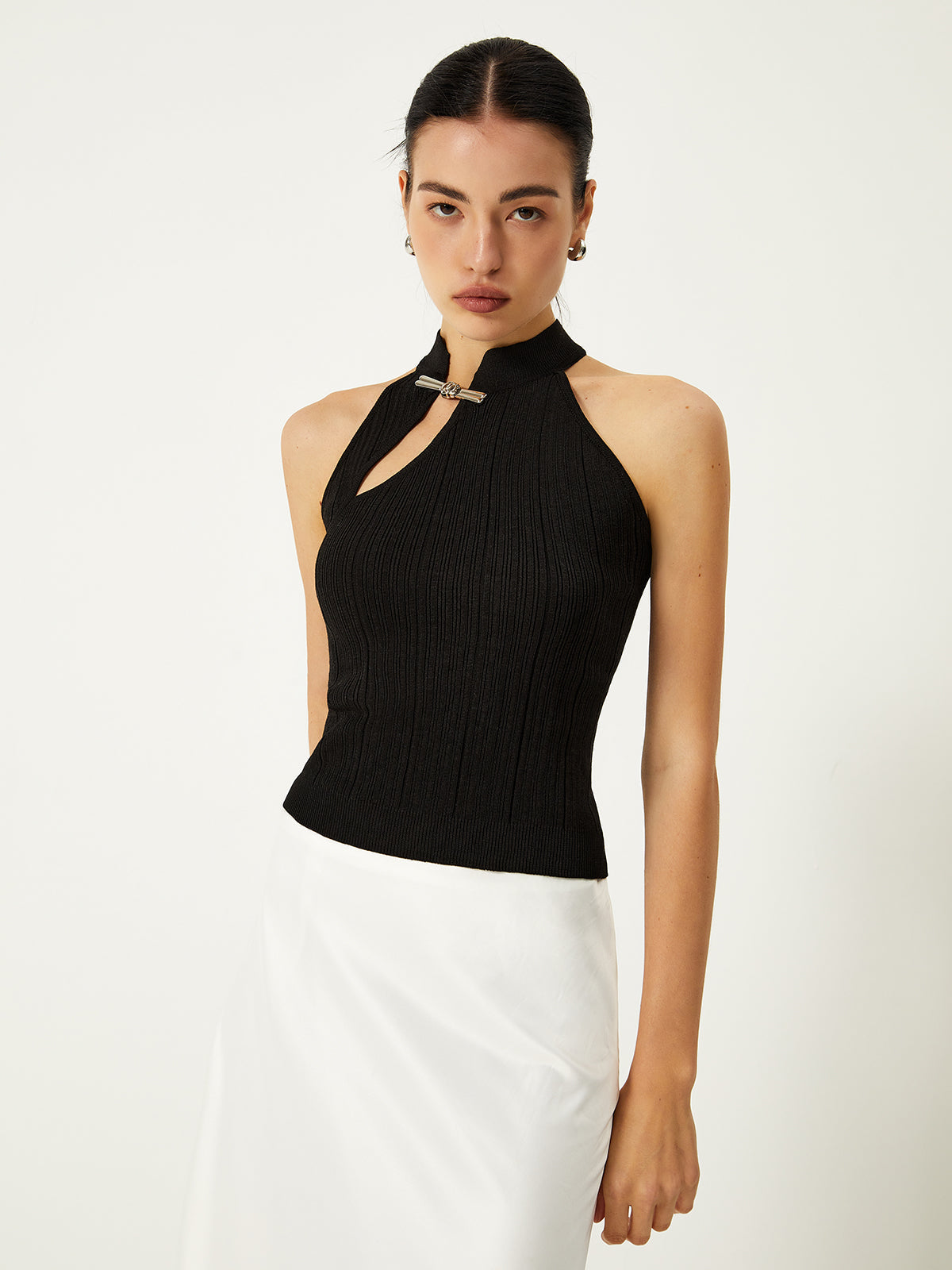 Inès I Gilet chic à boutons uniques