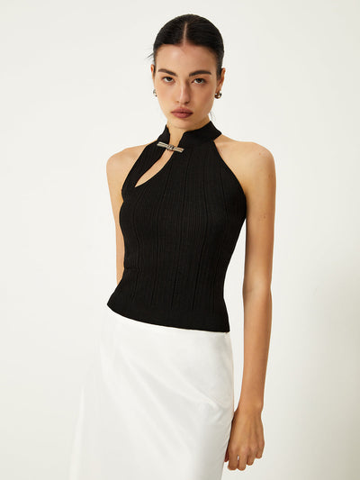 Inès I Gilet chic à boutons uniques