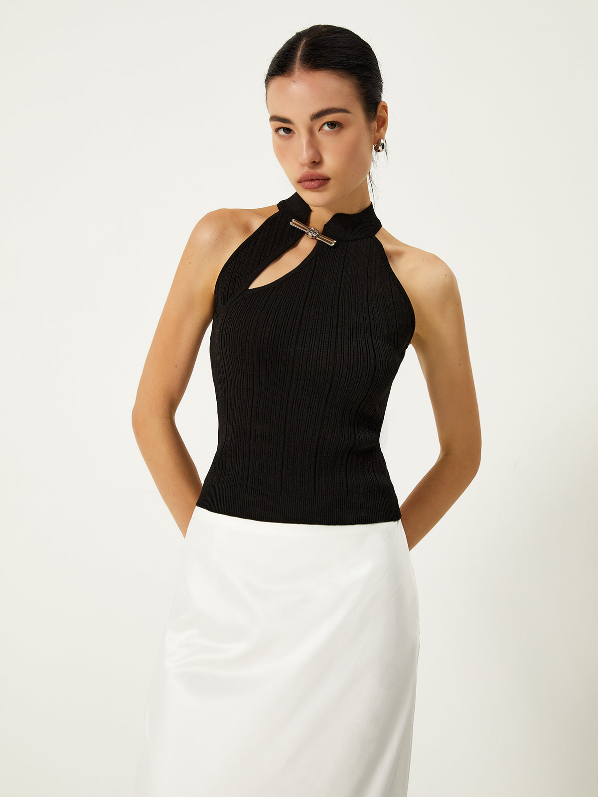 Inès I Gilet chic à boutons uniques