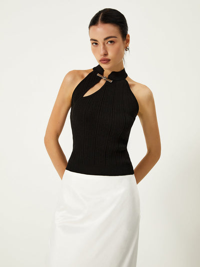 Inès I Gilet chic à boutons uniques