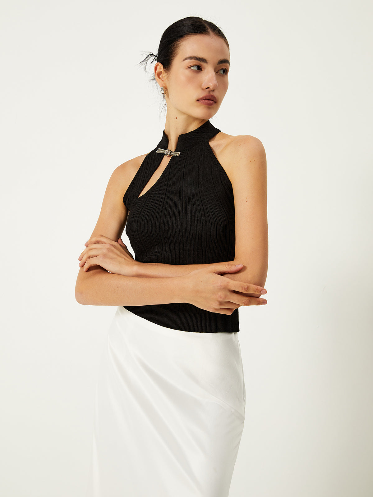 Inès I Gilet chic à boutons uniques