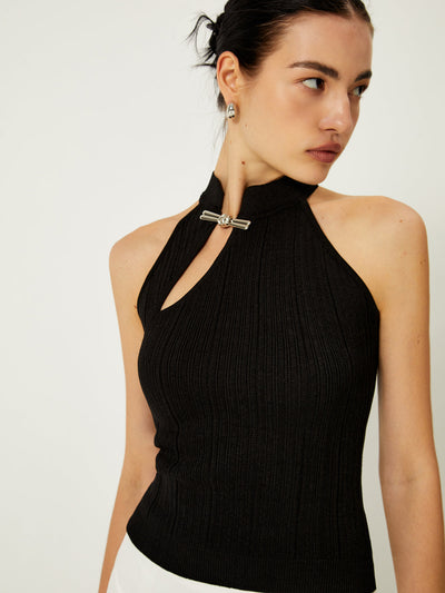 Inès I Gilet chic à boutons uniques