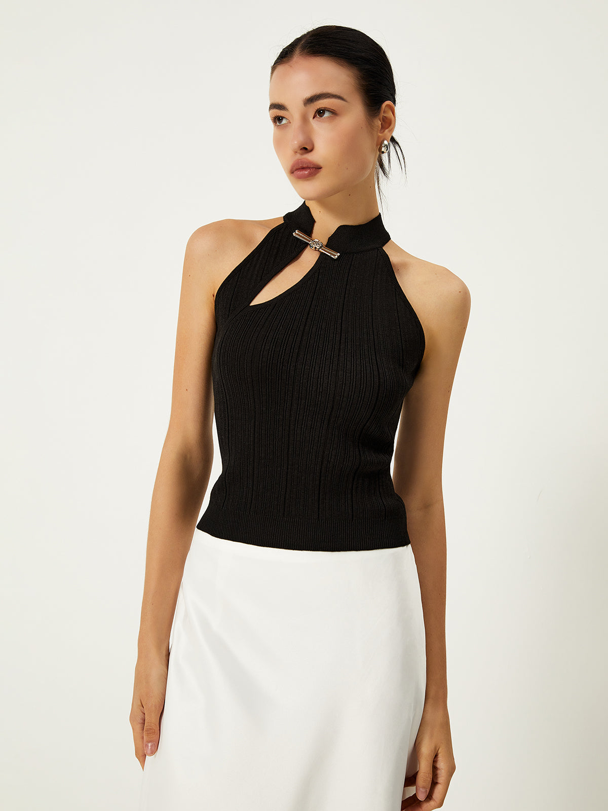 Inès I Gilet chic à boutons uniques