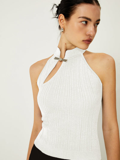Inès I Gilet chic à boutons uniques