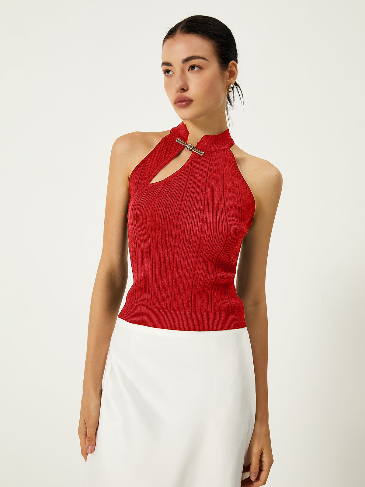 Inès I Gilet chic à boutons uniques