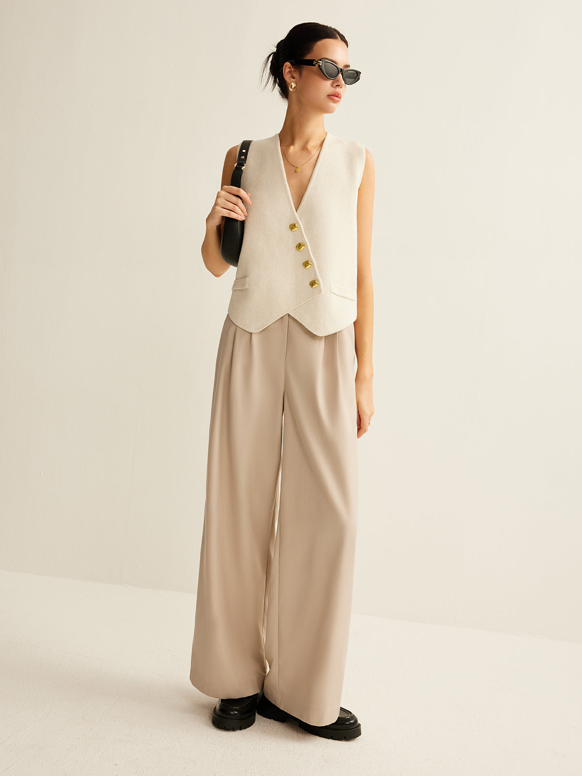 Camille I Gilet asymétrique élégant