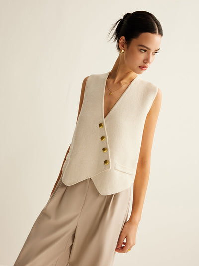 Camille I Gilet asymétrique élégant