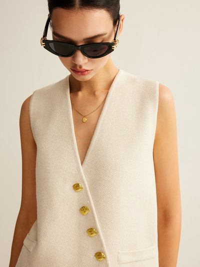 Camille I Gilet asymétrique élégant