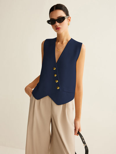 Camille I Gilet asymétrique élégant