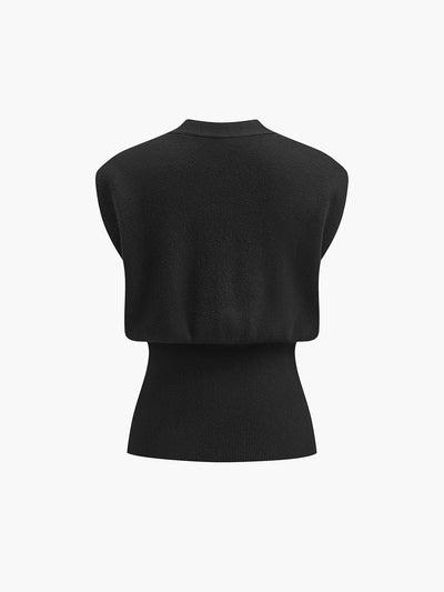 Orée I Gilet tricoté à détails élégants