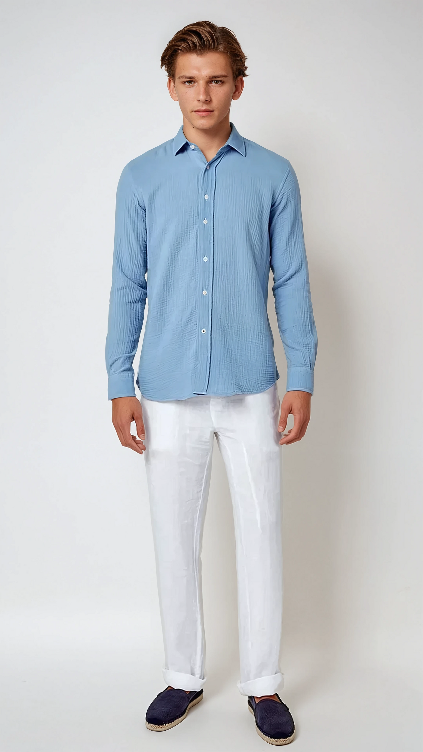 Théo | Pantalon en Lin Blanc