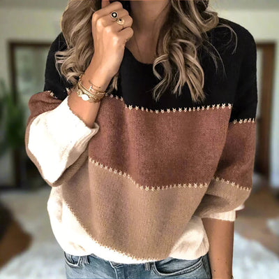 Callista™ | Pull Moderne à Blocs de Couleurs