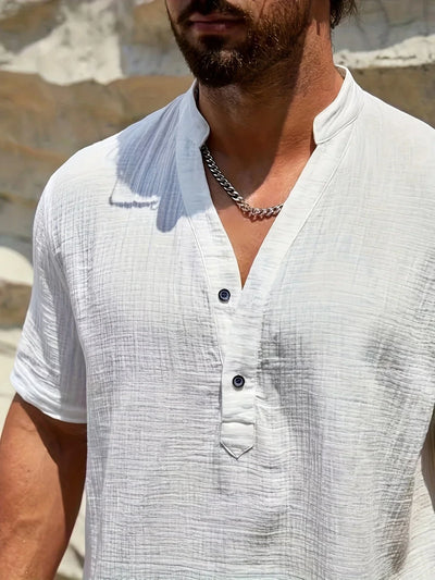 Émile | Chemise d’été élégante à col montant
