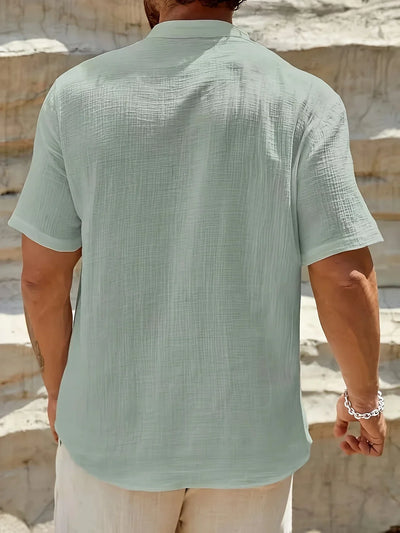 Émile | Chemise d’été élégante à col montant
