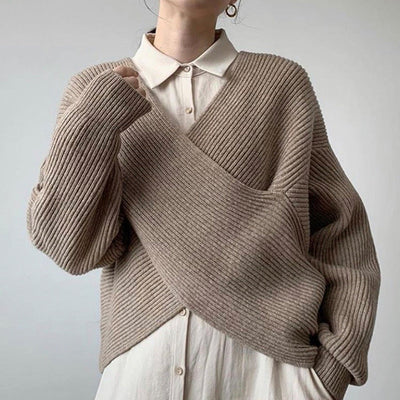 Lilly™ | Pull en tricot croisé chic