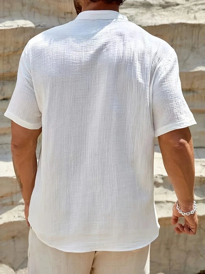 Émile | Chemise d’été élégante à col montant