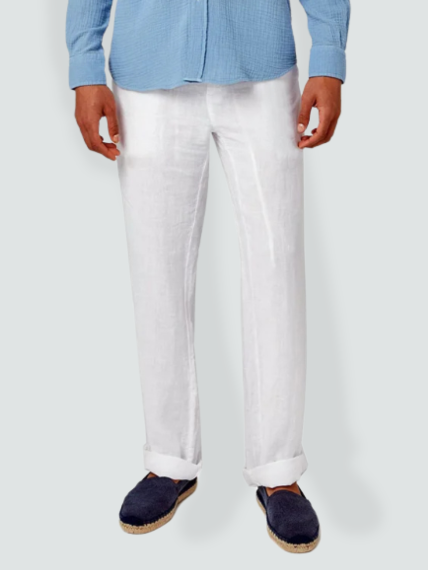 Théo | Pantalon en Lin Blanc